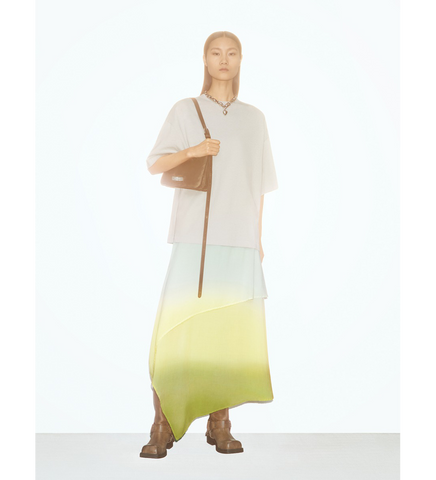 LAYERED T-SHIRT DRESS PASTEL YELLOW