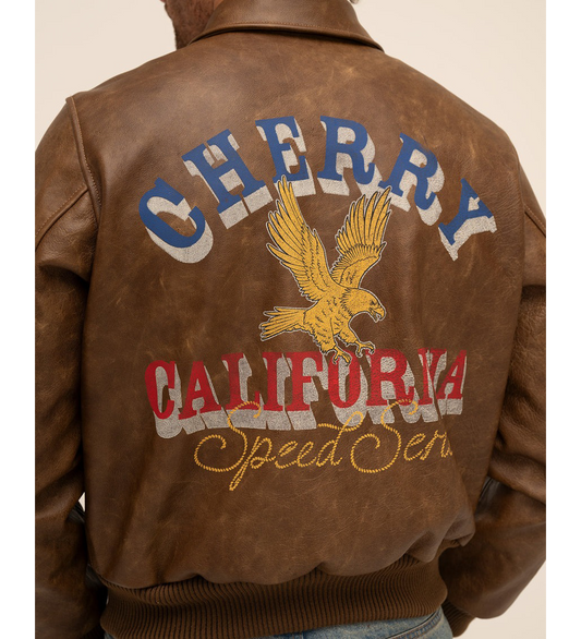 LEATHER FLIGHT JACKET BROWN