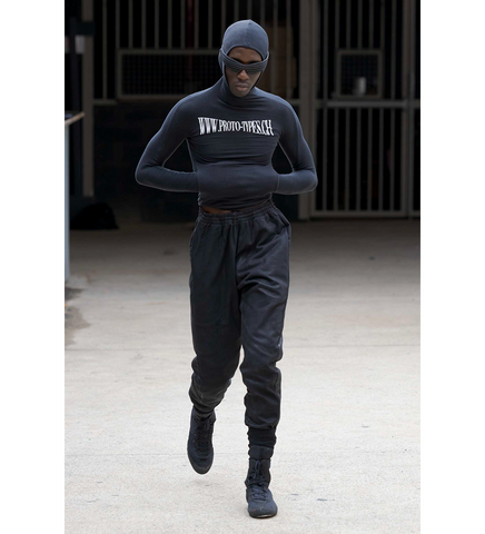 CUT UP SWEATPANTS FOOTBALL BLACK