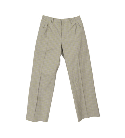 ORMA REVERSIBLE TROUSER YELLOW CHECK / B&W PINSTRIPE